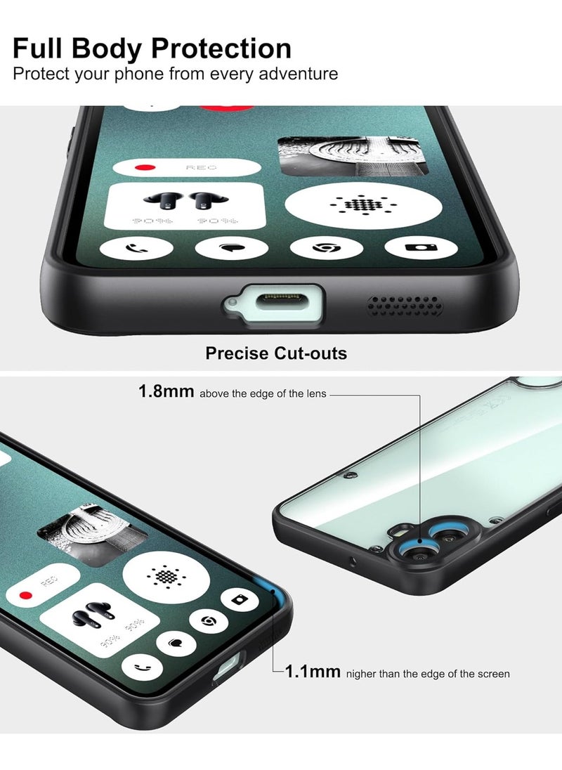 Case for Nothing CMF Phone 1, Lightweight Hybrid Hard PC and Soft TPU Bumper Shockproof Protective Clear Case cover compatible for Nothing CMF Phone 1