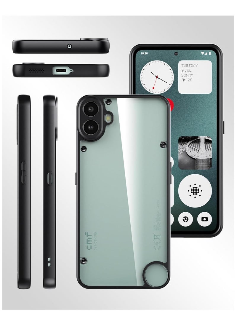 Case for Nothing CMF Phone 1, Lightweight Hybrid Hard PC and Soft TPU Bumper Shockproof Protective Clear Case cover compatible for Nothing CMF Phone 1