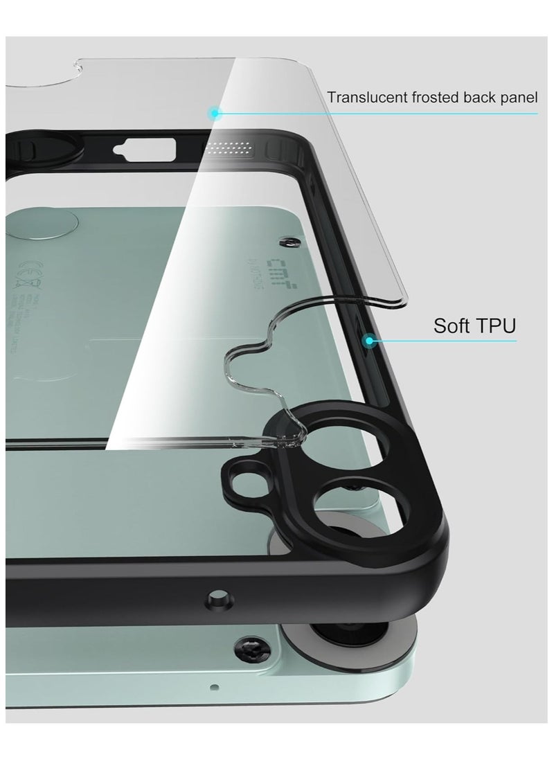 Case for Nothing CMF Phone 1, Lightweight Hybrid Hard PC and Soft TPU Bumper Shockproof Protective Clear Case cover compatible for Nothing CMF Phone 1