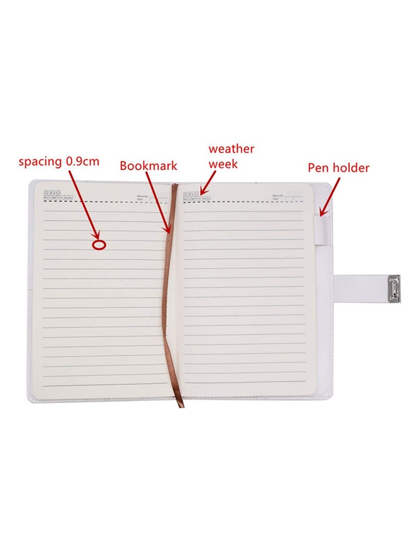 Y&D - Creative Password Lock Journal, Diary Digital Locking Notepad Book Combination Journal with lock A5 Planner Cover - Image 1