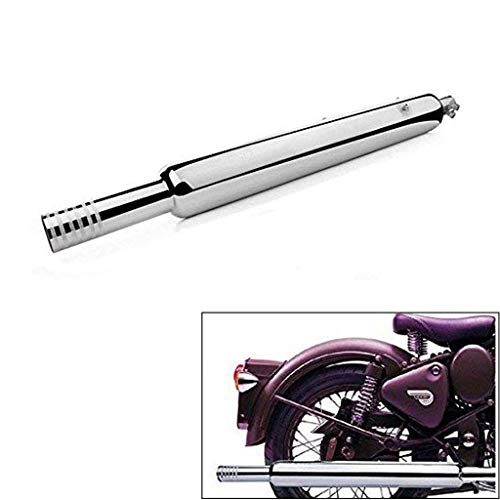 Dhe Best SIL115 Bike Bullet Silencer Exhaust Customized Long Bottle Punjab Dholki Chrome Silencer for RE Bullet Electra 350 - Image 3