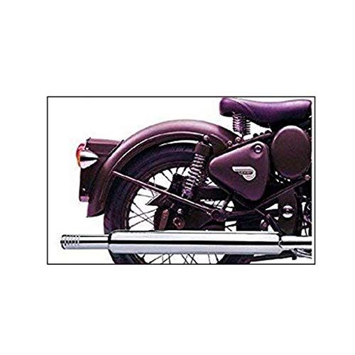 Dhe Best SIL115 Bike Bullet Silencer Exhaust Customized Long Bottle Punjab Dholki Chrome Silencer for RE Bullet Electra 350 - Image 2