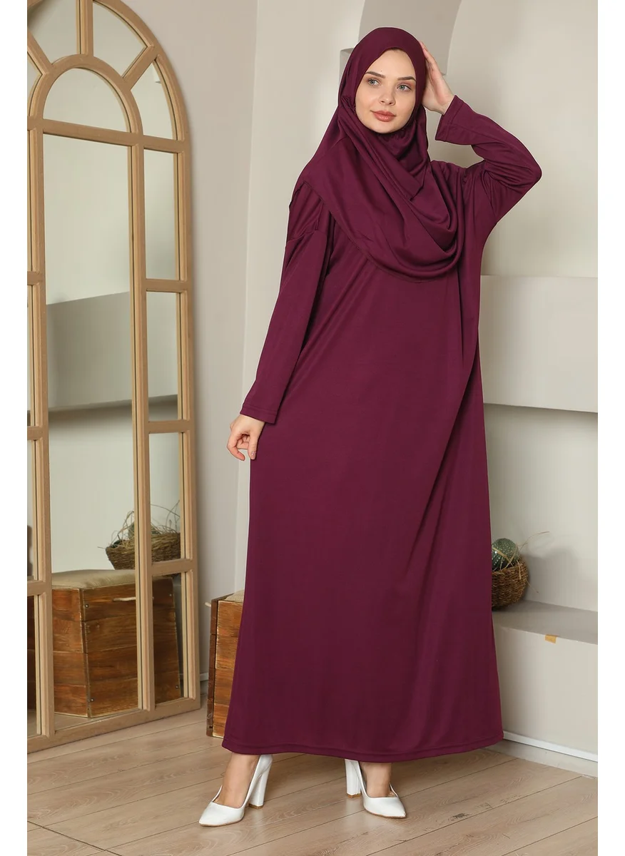 Medipek Easy-to-Wear One-Piece Prayer Dress Plum