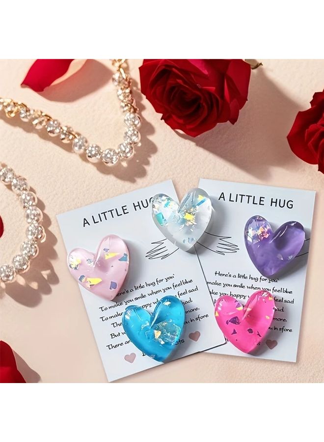 50pcs Heart Shaped Pocket Hug Cards With Encouraging Messages Random Color - Image 3