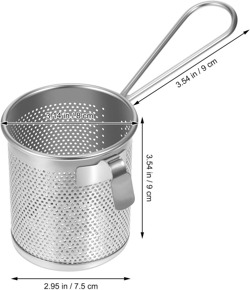 GALPADA Hot-pot Mesh Net Colander with Hanging Hook, Stainless Steel Hot-pot Separation Sieve, 9cm Height Strainer for Hot Pot Cooking and Food Draining - Image 2