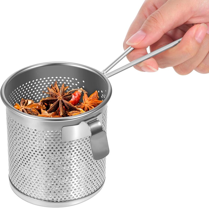 GALPADA Hot-pot Mesh Net Colander with Hanging Hook, Stainless Steel Hot-pot Separation Sieve, 9cm Height Strainer for Hot Pot Cooking and Food Draining - Image 1