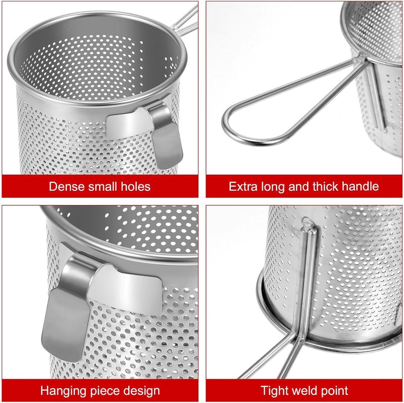 GALPADA Hot-pot Mesh Net Colander with Hanging Hook, Stainless Steel Hot-pot Separation Sieve, 9cm Height Strainer for Hot Pot Cooking and Food Draining - Image 3