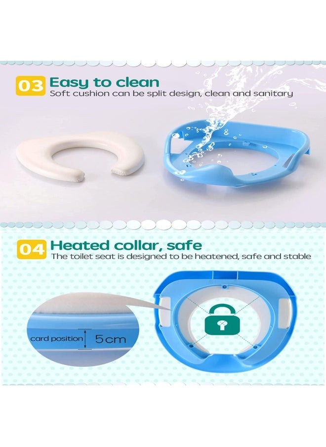 ECVV Potty Training Seat, Potty Seat For Kids, Children, Travel Potty Seat, Potty Toilet Seat, For Baby Girls Or Baby Boys, Training Toilet Seat.(BLUE)  - Image 3
