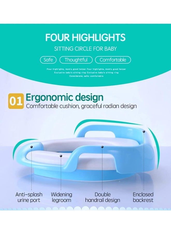 ECVV Potty Training Seat, Potty Seat For Kids, Children, Travel Potty Seat, Potty Toilet Seat, For Baby Girls Or Baby Boys, Training Toilet Seat.(BLUE)  - Image 2