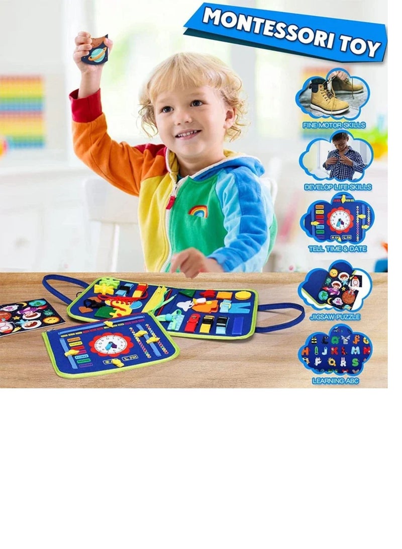 Sybil's Dinosaur-Themed Busy Board for Toddlers (Montessori Learning Toy) - Image 3