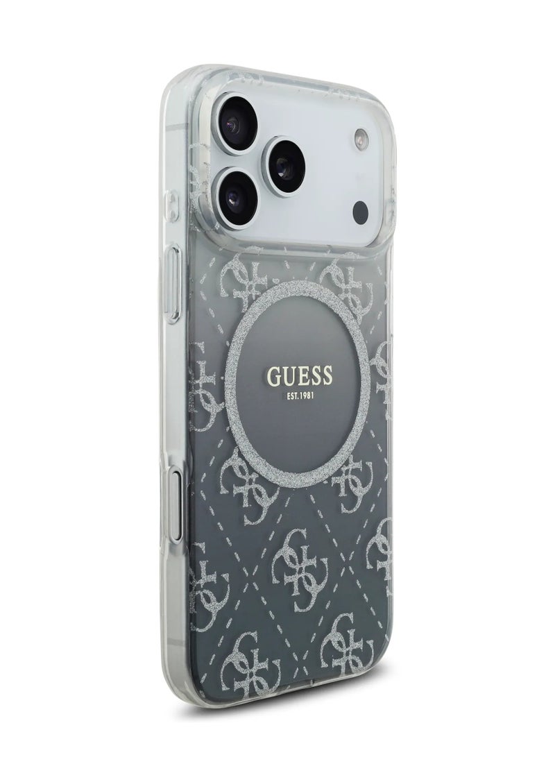 GUESS iPhone 17 Pro Max MagSafe PC+TPU Case with Gradient Glitter / Easy Snap-On / Drop Protection / Slim Profile / Lightweight Back Cover / Comfortable Grip - Gray - Image 4