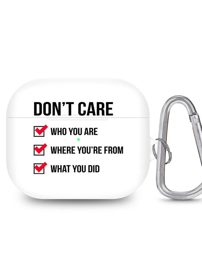 Stylizedd StylePods Case for Airpods 3rd Gen Case With Anti-Lost Keychain - Don't Care - Image 1