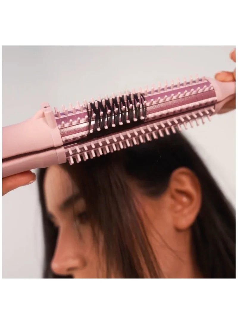 CLARA  CLARA Dual Slim Hair Straightener Brush 2-in-1 Black| Electric Straightening Brush & Slim Styling Tool | 3 Heat Settings | Fast Heat Distribution | Anti-Frizz & Precision Styling for Roots & Flyaways for Women | Best Price UAE