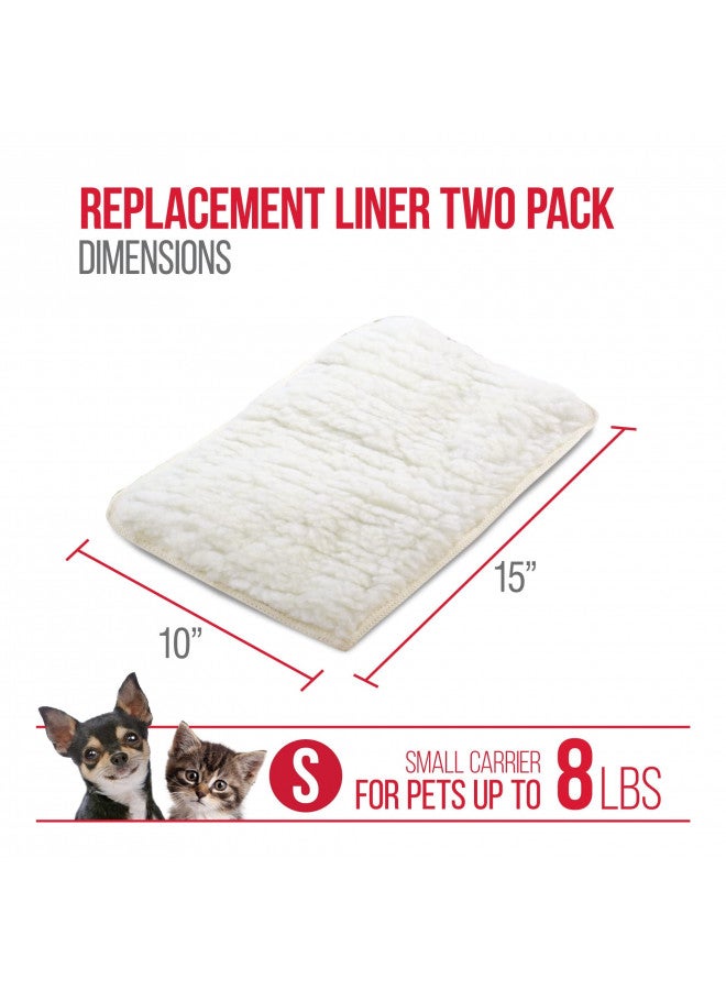 Sherpa (2 Count) Replacement Liners for Travel Pet Carriers - White, Small - Image 2