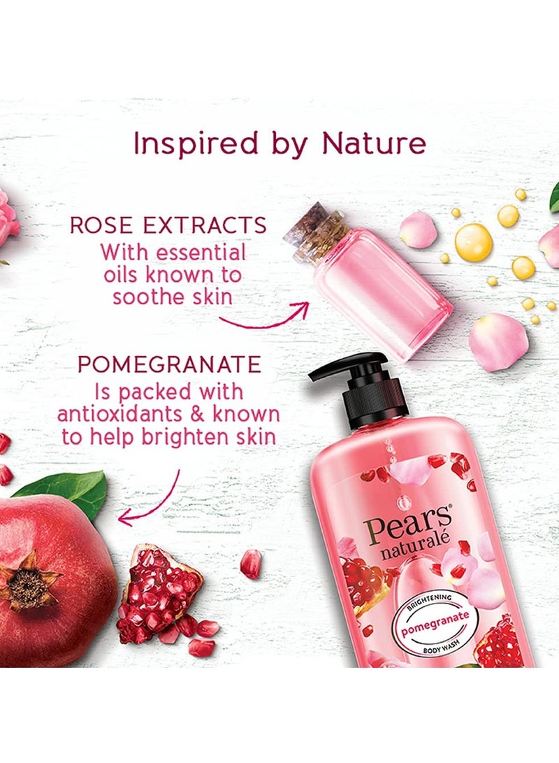 Pears Naturale Brightening Pomegranate Bodywash With Glycerine, Paraben Free, Soap Free, Eco Friendly, Dermatologically Tested, 750 ml - Image 3