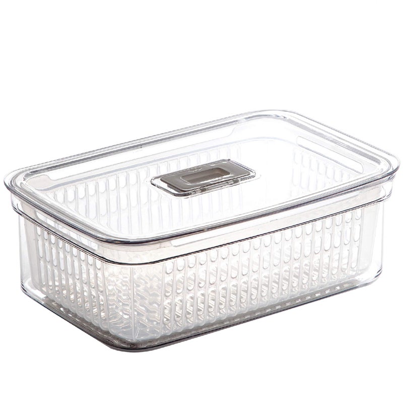 BINO BINO  Produce Saver  152 Cup36L  Fridge Storage Containers for Fruits and Vegetables  Vegetable Storage with Adjustable Air Vent Removable Basket  BPAFree Fridge Organizers and Storage