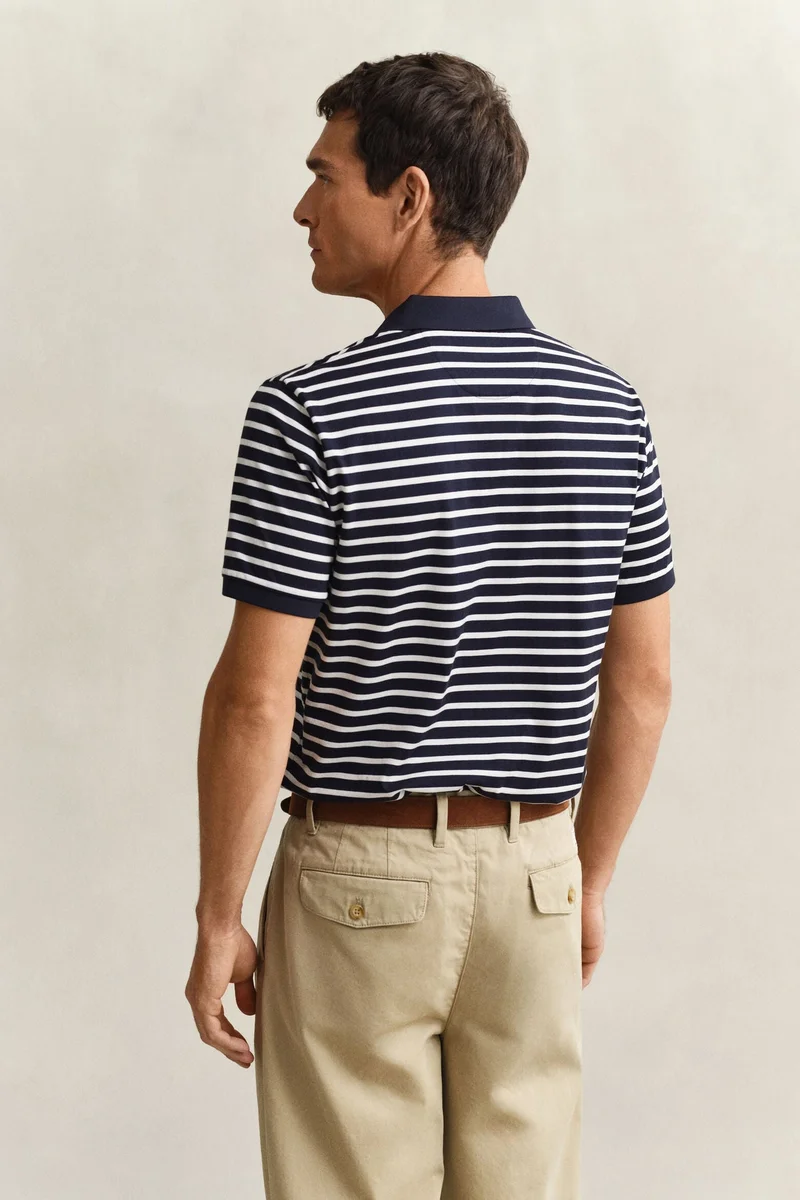 GANT  Pima Cotton Striped Polo Shirt for Men | Best Price UAE