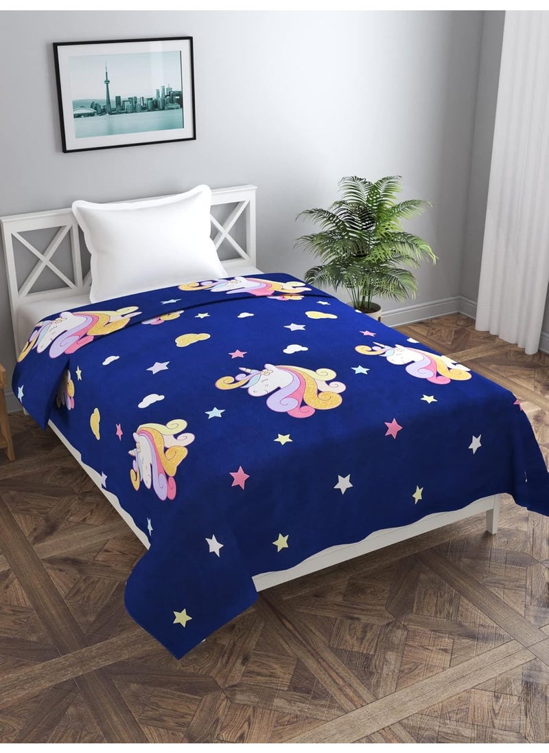 BREVARD BREVARD Glacecotton Single Duvet CoverRajai CoverBlanket Cover with Zipper 60x90 Inches Blue Cartoon Printed  - Image 1