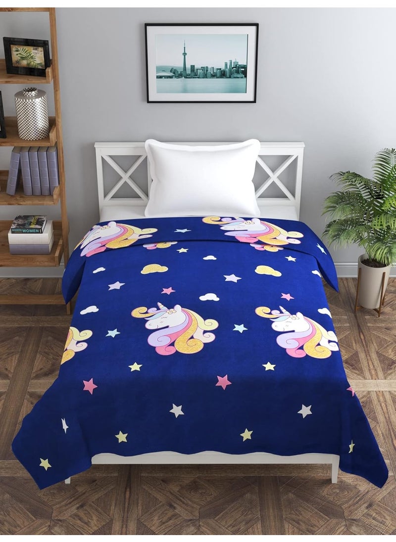 BREVARD BREVARD Glacecotton Single Duvet CoverRajai CoverBlanket Cover with Zipper 60x90 Inches Blue Cartoon Printed  - Image 2