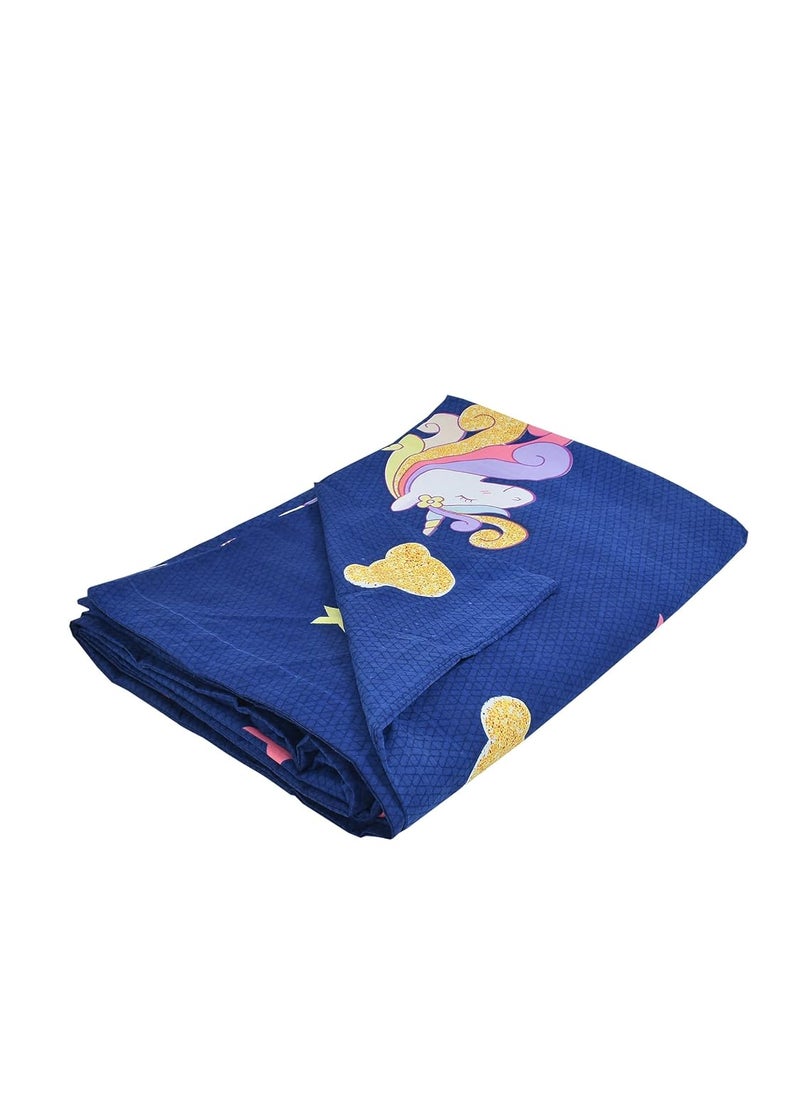 BREVARD BREVARD Glacecotton Single Duvet CoverRajai CoverBlanket Cover with Zipper 60x90 Inches Blue Cartoon Printed  - Image 5