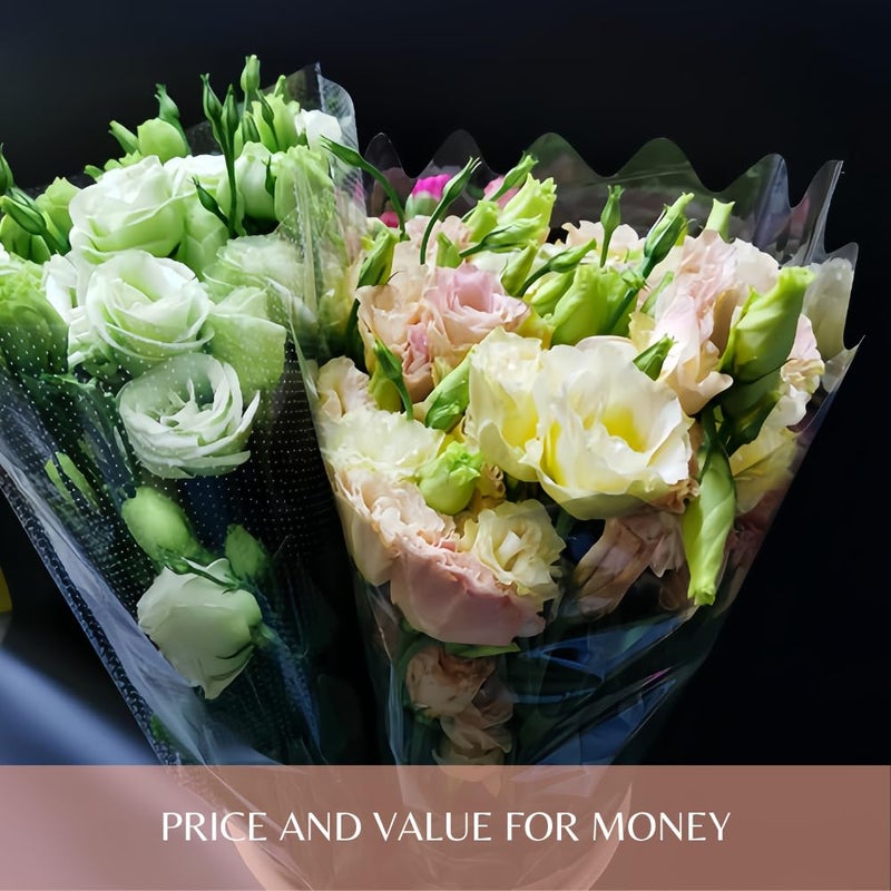 BBJ WRAPS Flower Sleeves for Bouquets Clear Rose Flower Bouquet Packaging Bags Floral Arrangement Supplies, 100 Counts (L) - Image 5