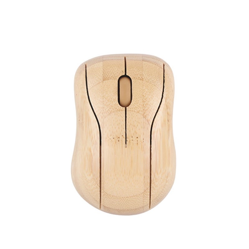 Wireless Office Keyboard: 2.4GHz Wireless Connection 32.8ft Range Plug And Play Bamboo Wood Shell - Wide System Compatibility Computer Control Device for Gaming Office Holiday Gifting - Image 3