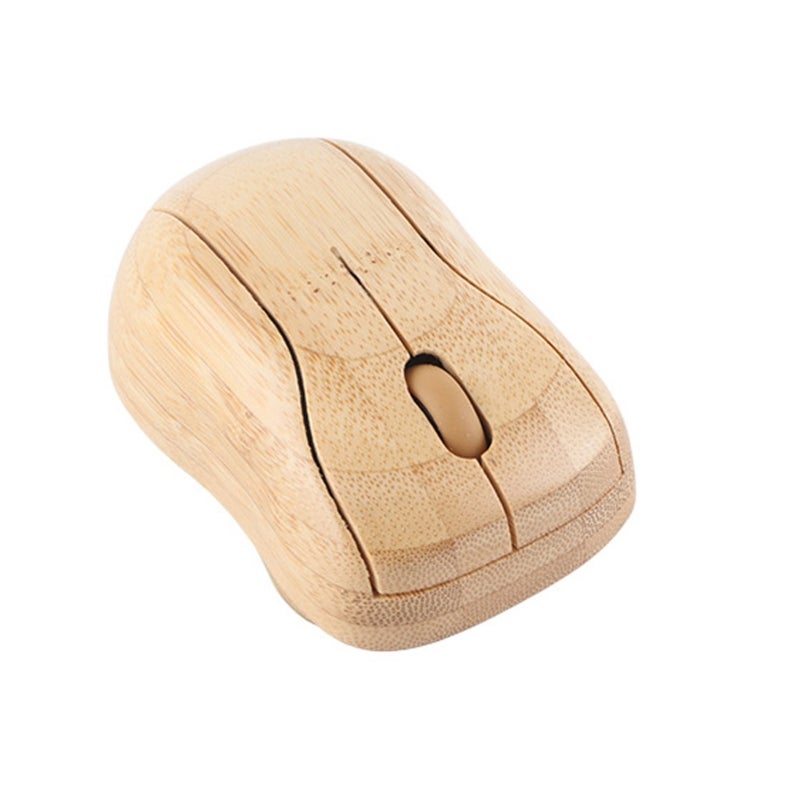 Wireless Office Keyboard: 2.4GHz Wireless Connection 32.8ft Range Plug And Play Bamboo Wood Shell - Wide System Compatibility Computer Control Device for Gaming Office Holiday Gifting - Image 4