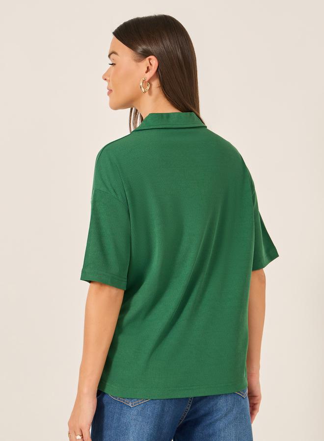 Styli Regular Fit Short Sleeve Polo Neck T-Shirt - Image 5