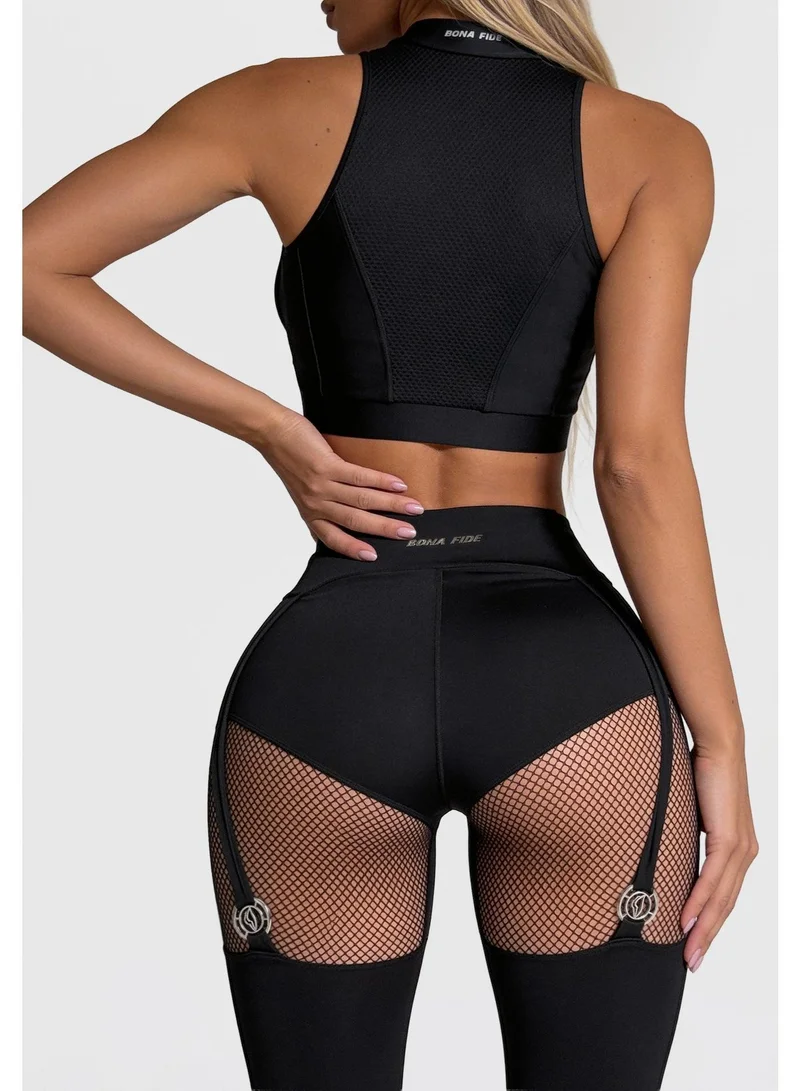 Bona Fide  Aguilera Strip High Waist Gym Leggings for Women for Women | Best Price UAE