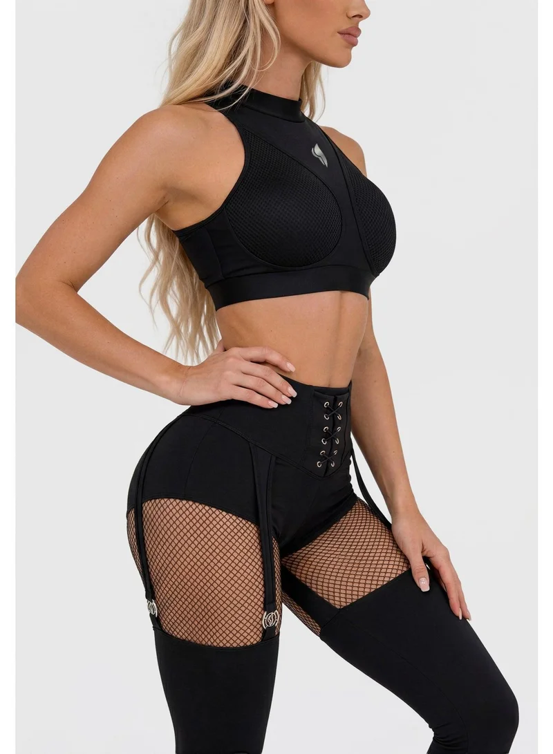 Bona Fide  Aguilera Strip High Waist Gym Leggings for Women for Women | Best Price UAE