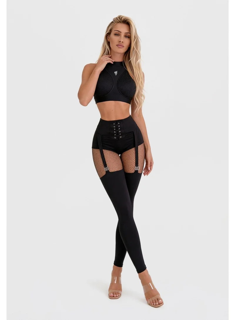 Bona Fide  Aguilera Strip High Waist Gym Leggings for Women for Women | Best Price UAE