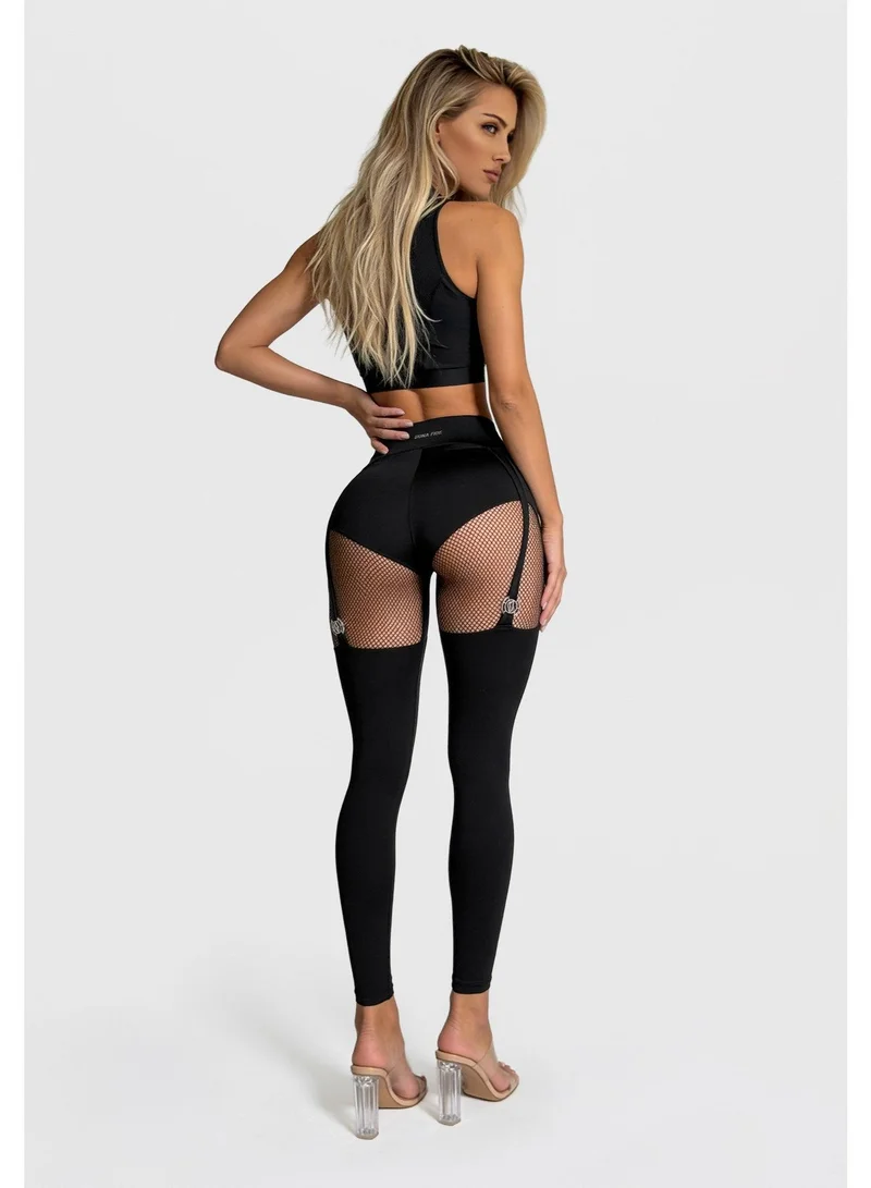 Bona Fide  Aguilera Strip High Waist Gym Leggings for Women for Women | Best Price UAE