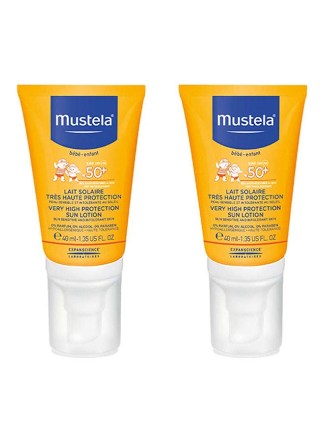 Mustela High Protection SPF 50+ Sun Lotion, Pack of 2, 40 ml - Image 1