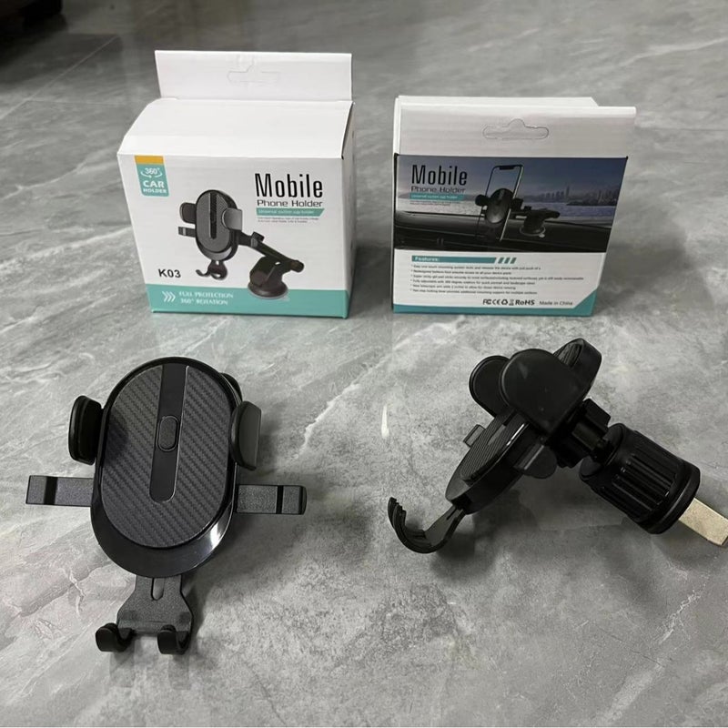 Car Phone Holder for Broad Compatibility in Black with Easy Storage - Image 3