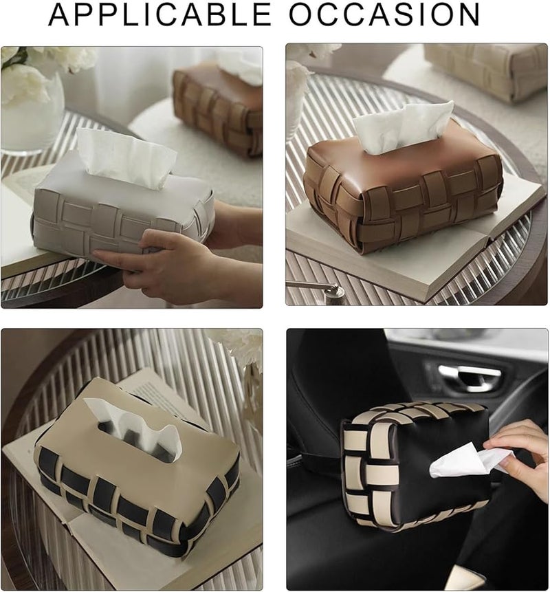 Double Compartment Tissue Dispenser Holder Creative Paper Storage Case Color B - Image 4