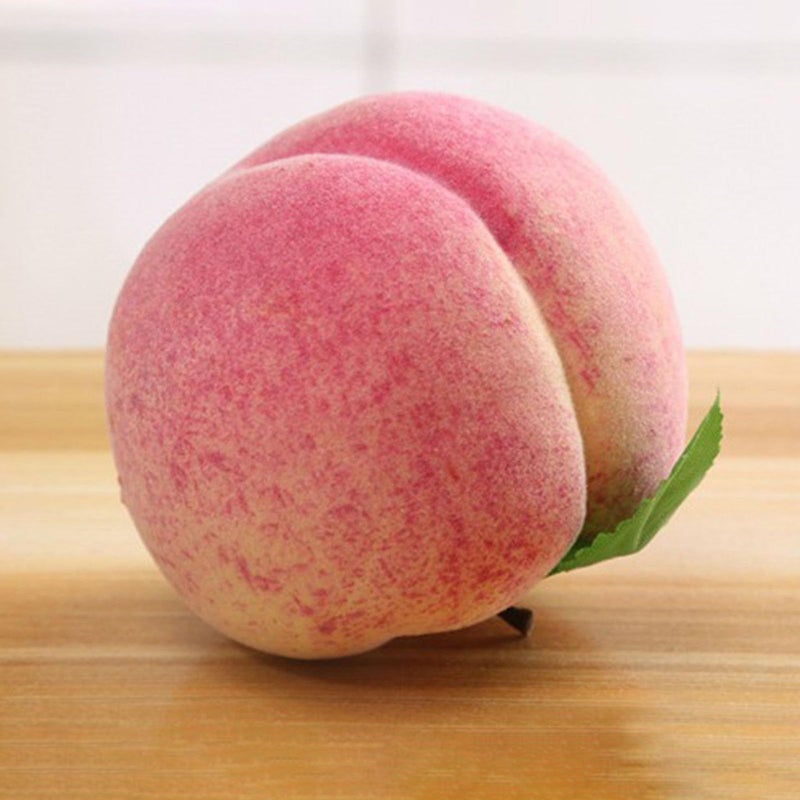 Realistic Pantao Peach Decor Set Of 2 For Home Office Decor Photography Props - Image 4