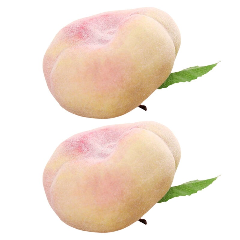 Realistic Pantao Peach Decor Set Of 2 For Home Office Decor Photography Props - Image 2