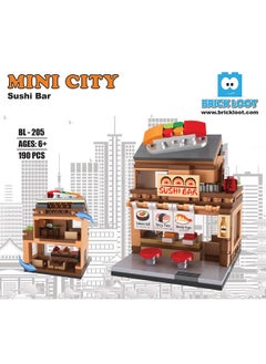 Brick Loot Exclusive Mini City Sushi Cart Bar Custom Designed Model Compatible With Lego And Other Major Toy Building Block Brick Brands 190Pcs …  - Image 4