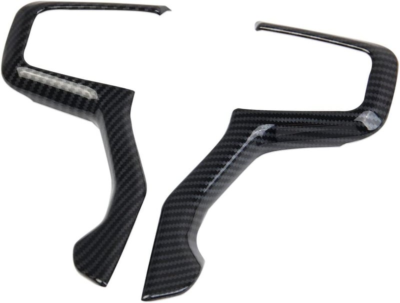 Fewshaw Carbon Fiber Steering Wheel Cover Molding Trims Accessoriess for 2019-2025 Chevy Silverado Blazer 2021-2024 Tahoe Suburban (Side Trim) - Image 2