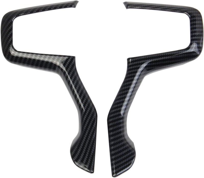 Fewshaw Carbon Fiber Steering Wheel Cover Molding Trims Accessoriess for 2019-2025 Chevy Silverado Blazer 2021-2024 Tahoe Suburban (Side Trim) - Image 4