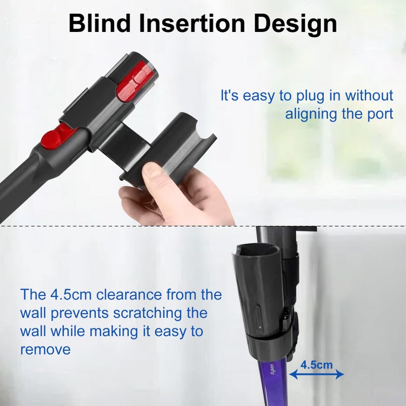 Odashen 2 PCS Storage Bracket Holders Accessories Holder for Dyson V7 V8 V10 V11 V15 Outsize Cordless Stick Vacuum Cleaner, Docking Station Wall Mount Attachments - Image 5