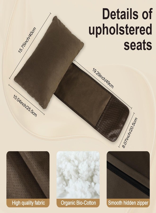 KINIVA Dual-Layer Ultra-Suede Neck Support Pillow for Recliners, Sofas & Office Chairs - Breathable Mesh, Removable Cover, Orthopedic Cervical Support for Pain Relief (Chocolate) - Image 3