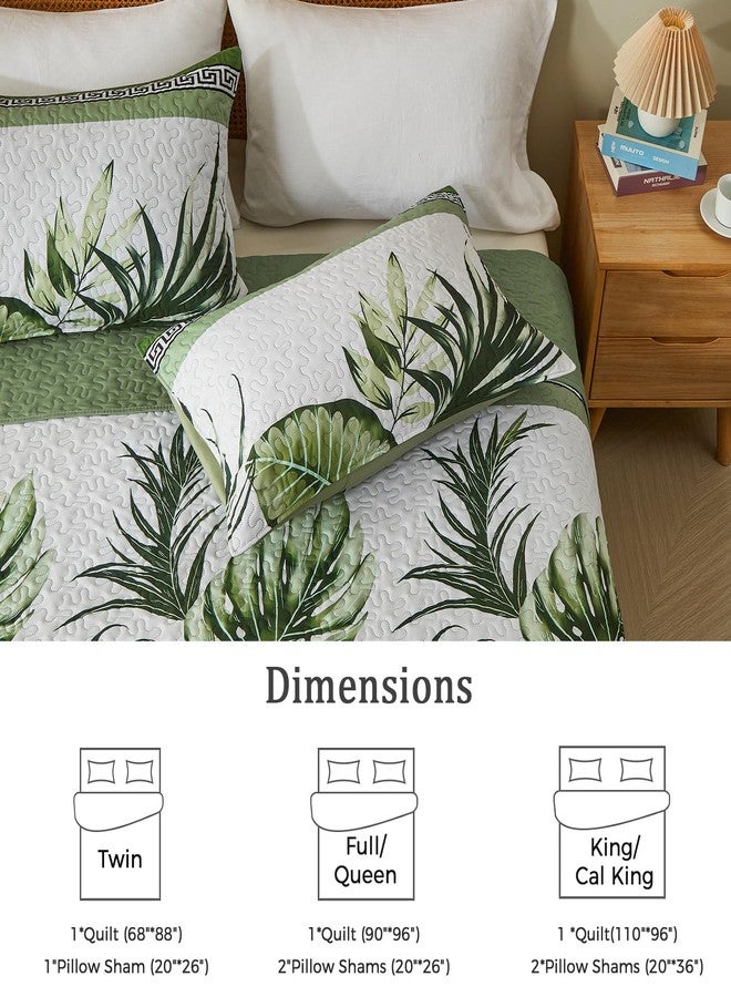 OARAGE Quilt Bedding Set, Sage Green Twin Comforter Set, Bedding Comforter Sets, Soft Lightweight Bedspread, Ultrasonic Microfiber Bed Coverlet for All Season (1 Quilt,1 Sham) - Image 5