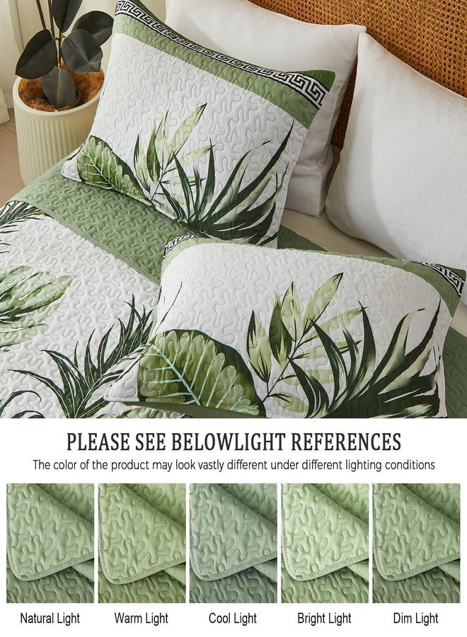 OARAGE Quilt Bedding Set, Sage Green Twin Comforter Set, Bedding Comforter Sets, Soft Lightweight Bedspread, Ultrasonic Microfiber Bed Coverlet for All Season (1 Quilt,1 Sham) - Image 4