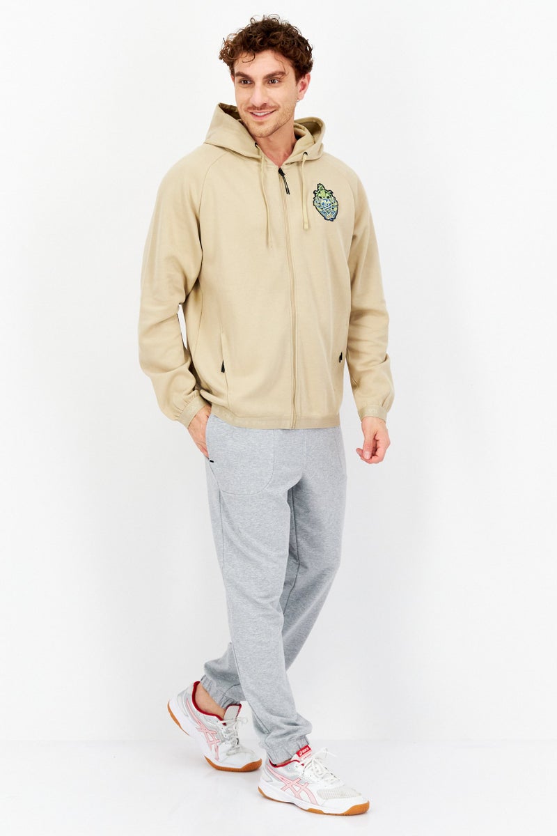 FILA Men Sportswear Fit Long Sleeve Golf Sweatshirt, Dark Beige  - Image 2