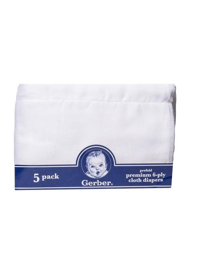 Gerber - Prefold Premium 6 Ply Cloth Diapers 5 Pack - Image 1