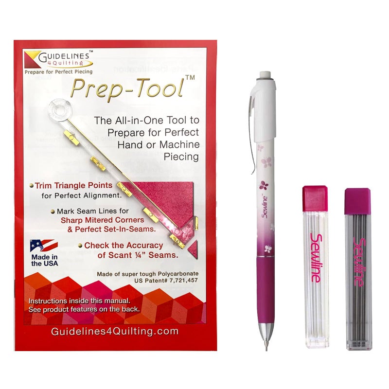 Guidelines4Quilting Sharp Mitered Corners Set Measure a Precise Scant 14 inch from The Quilt Tops Edge with The PrepTool and Mark with a Sewline Pencil for Sharp Mitered Corners Made in USA - Image 2
