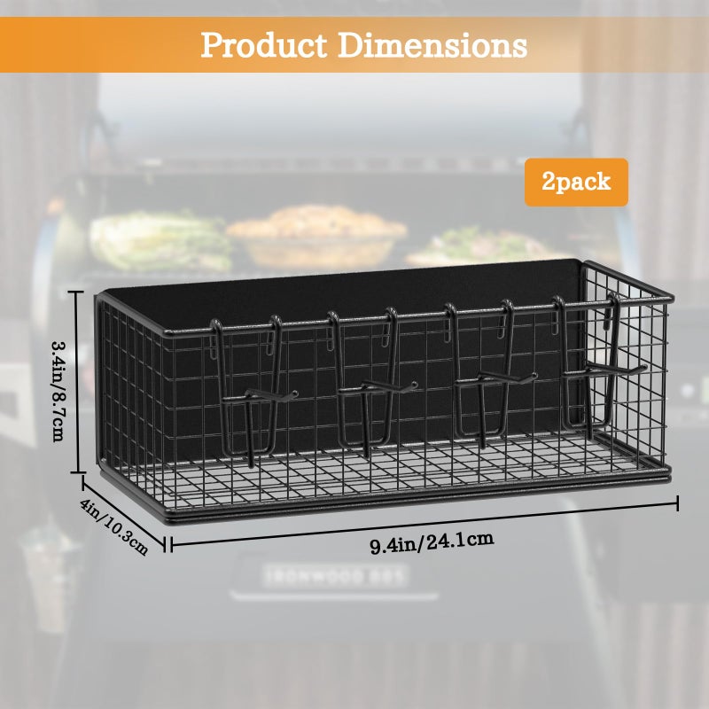 Sirozi 2 Pack of Magnetic Storage Bin for Traeger Grills, Suit for Traeger Ironwood 885, Pro Series 34, Pro Series 22, Pro D2 575, Pro 780, Ironwood 650, Z-Grills, Pit boss - Image 4