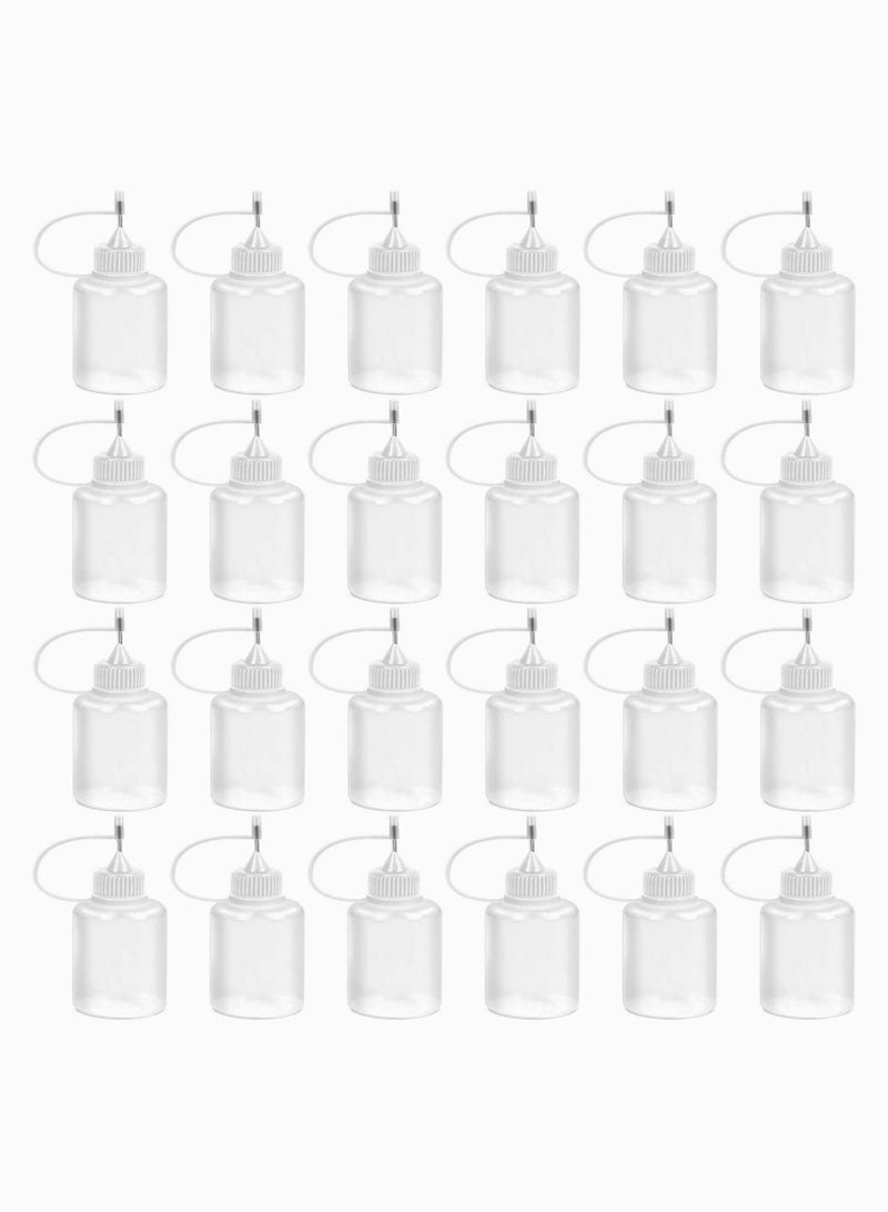 Zikra Needle Tip Glue Bottle 30ml Plastic Dropper Bottles for Small Gluing Projects, Paper Quilling DIY Craft, Painting, White, Dropper Bottles with Needle Tip Caps12 Pcs 1 Ounce - Image 1