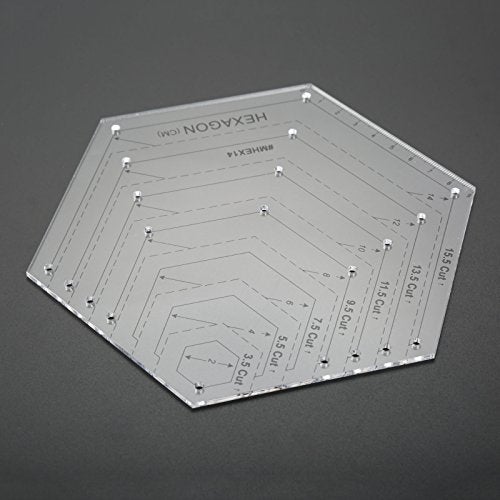 Yetaha Hexagon Ruler, Sewing Patchwork Template Handmade Drawing Tools for DIY Crafting Quilting Art Supplies(15.5Cut Hexagon) - Image 5